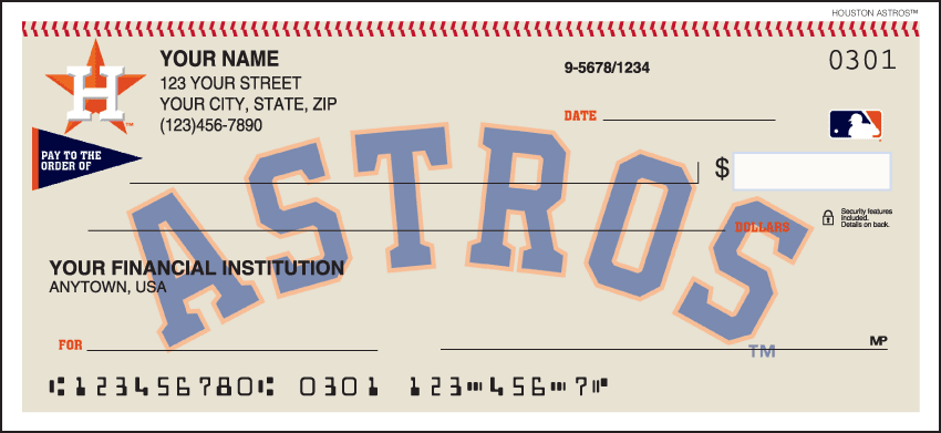Houston Astros™ Checks – click to view product detail page