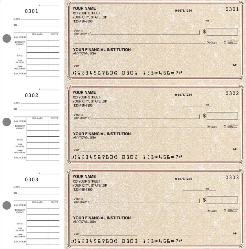 Parchment Desk Set Checks Checks Unlimited