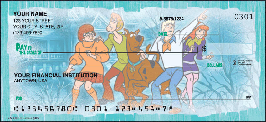 Enlarged view of scooby-doo mystery, inc. checks 