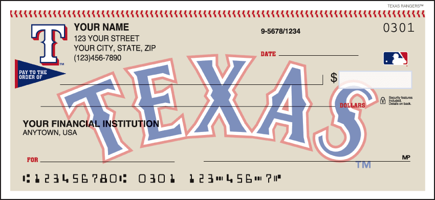 Texas Rangers™ Checks – click to view product detail page