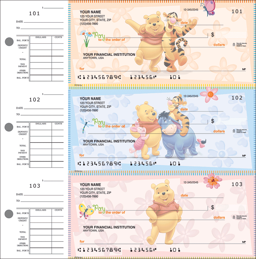 Winnie The Pooh Desk Set Checks Checks Unlimited