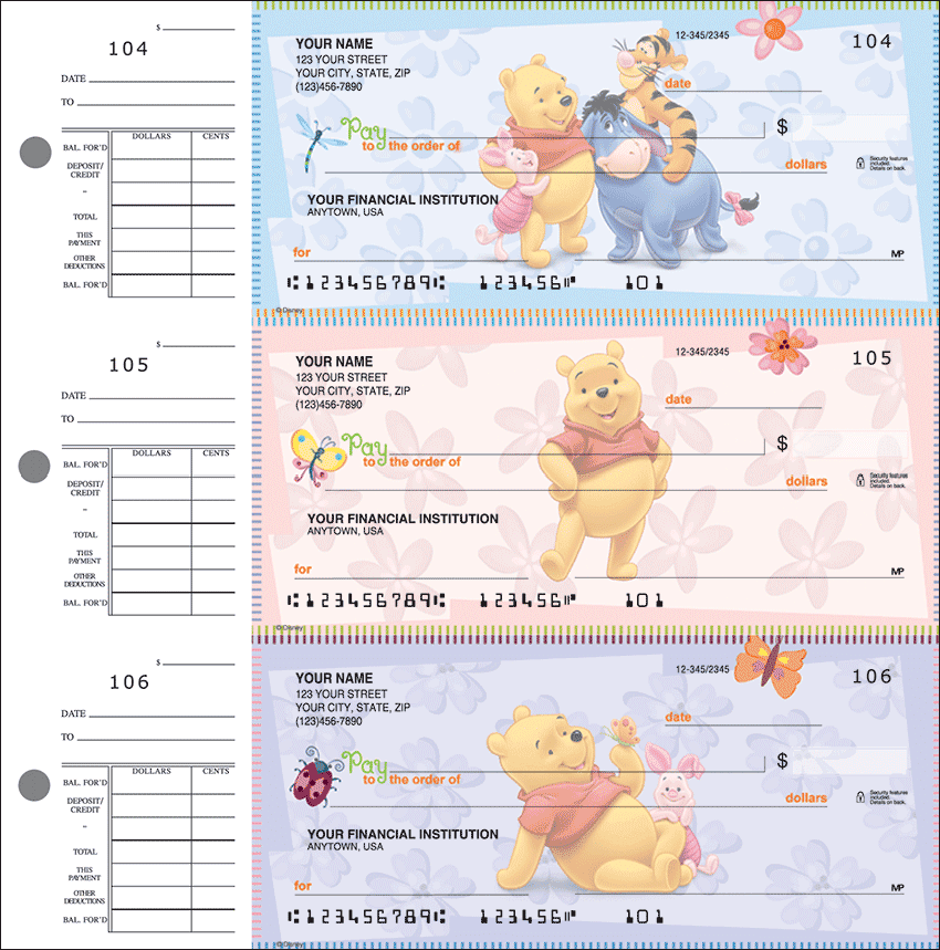 Winnie The Pooh Desk Set Checks Checks Unlimited