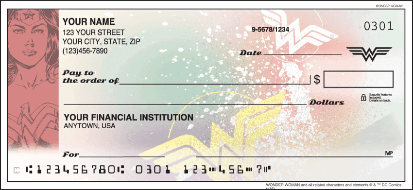 Wonder Woman Personal Checks