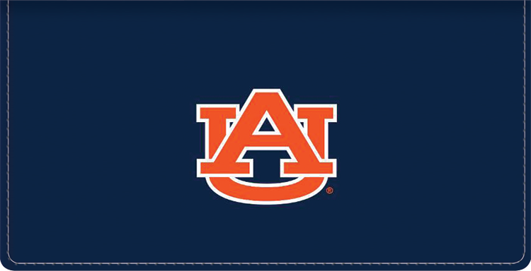 Our fabric Auburn Checkbook Cover showcases your school pride.