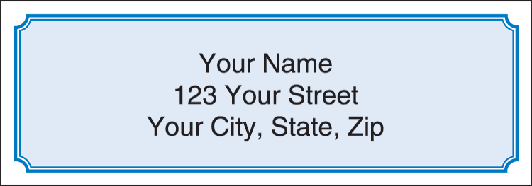 Blue Classic Address Labels Set of 200