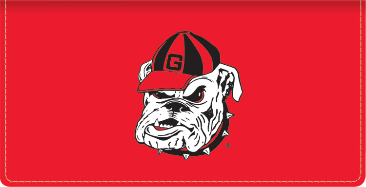 Our fabric Georgia Checkbook Cover showcases your school pride.