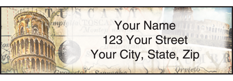 The Grand Tour Address Labels Set of 210