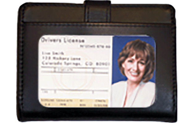 This compact debit organizer includes a clear I.D. window, multiple card and receipt pockets, and a convenient tab closure.  Plus, it includes two debit registers and a pen for recording transactions.  Actual size of closed cover: 4 " x 3 ".