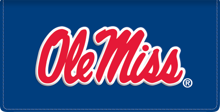 Mississippi Ole Miss Logo Checkbook Cover