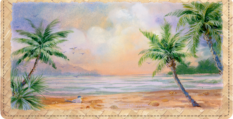 Palm Trees Checkbook Cover