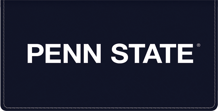 Our fabric Penn State Checkbook Cover showcases your school pride.