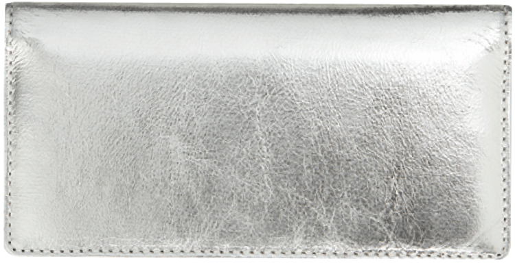 Silver Metallic Checkbook Cover