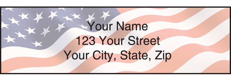 Stars and Stripes Address Labels Set of 200