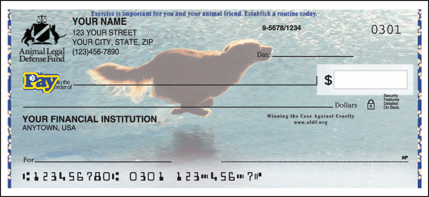 Animal Legal Defense Fund Animal Personal Checks - 1 Box - Duplicates