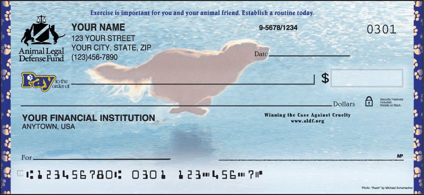 Animal Legal Defense Fund Animal Personal Checks - 1 Box - Duplicates