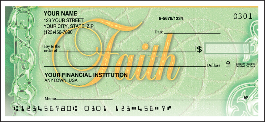 1 Corinthians 13:13 Religious Personal Checks -100 Checks (1 Box)