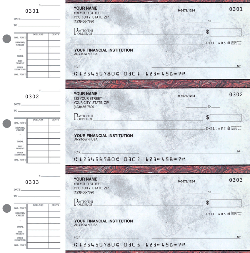 Executive Gray Classic Checks - 1 Box - Duplicates