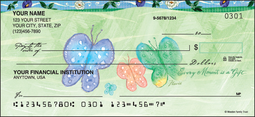 Flavia Celebrations of Life Cute Personal Checks - 1 Box - Duplicates