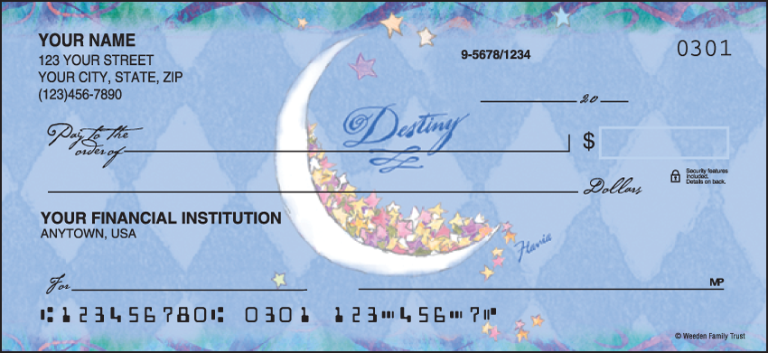 Flavia Celestial Cute Personal Checks - 1 Box - Duplicates