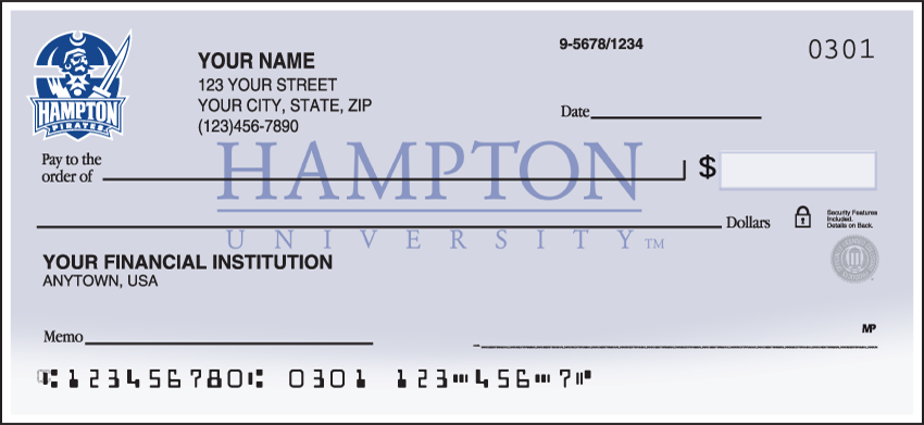 Hampton University Logo Checks