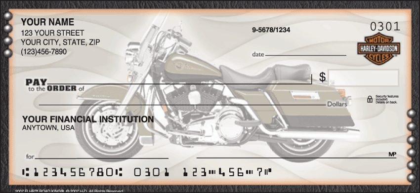 Harley-Davidson Motorcycle Personal Checks - 1 Box - Singles