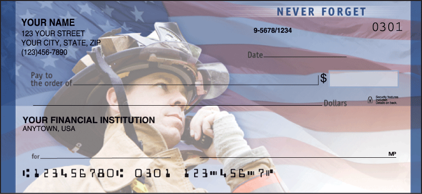 American Heroes Inspirational Personal Checks - 1 Box - Singles