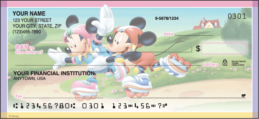 Mickeys Adventures Disney Personal Checks - 1 Box - Duplicates
