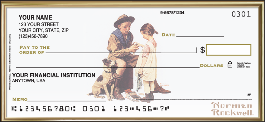 Norman Rockwell Inspirational Personal Checks - 1 Box - Singles