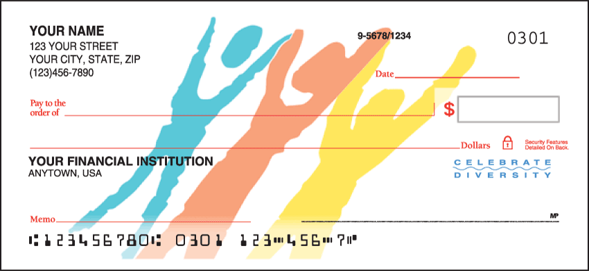 NOW Celebrate Diversity Charitable Personal Checks - 1 Box - Duplicates