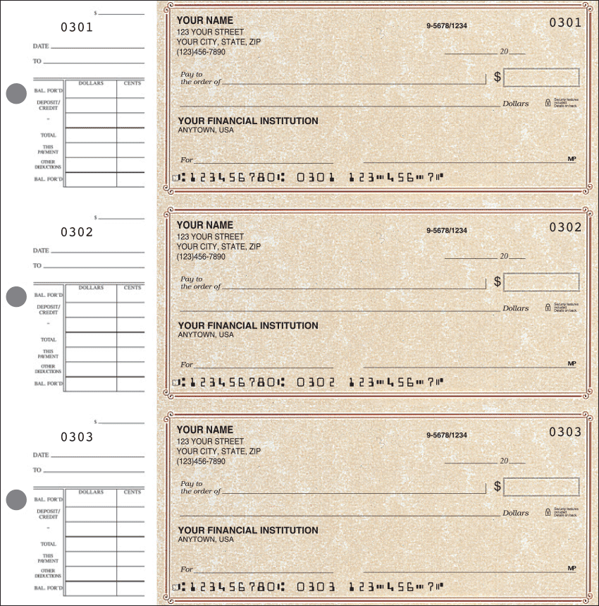Parchment Classic Checks - 1 Box - Duplicates