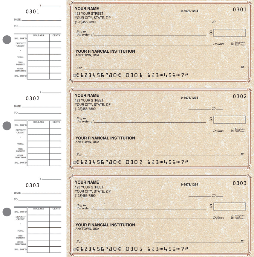 Parchment Classic Checks - 1 Box - Singles