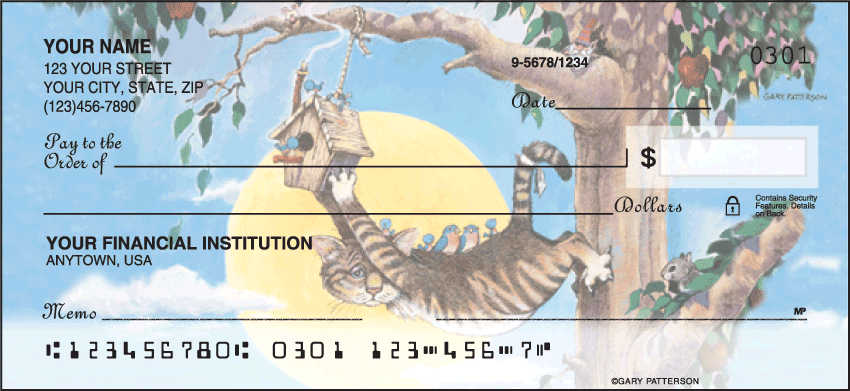 Gary Patterson Cats Animal Personal Checks - 1 Box - Duplicates