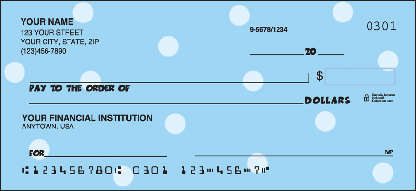 Polka-Dots Cute Personal Checks - 1 Box - Duplicates