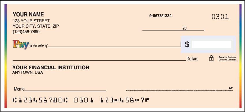 Rainbow Classic Personal Checks - 1 Box - Duplicates