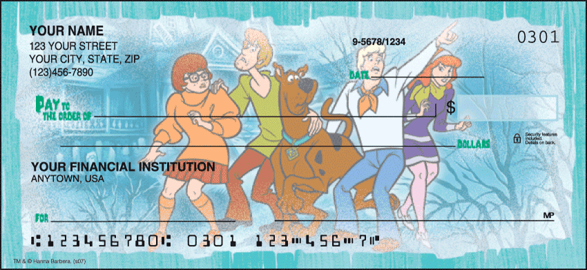 Scooby Doo Cartoon Personal Checks - 1 Box - Duplicates