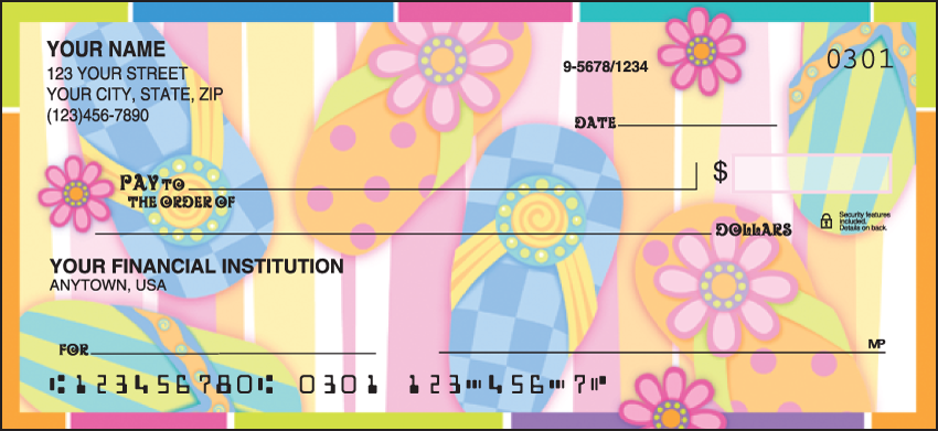 Sunny Days Cute Personal Checks - 1 Box - Duplicates