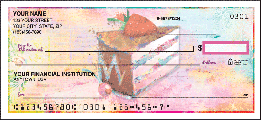 Sweet Morsels Cute Personal Checks - 1 Box - Duplicates