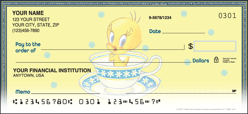 Totally Tweety Personal Checks -100 Checks (1 Box)